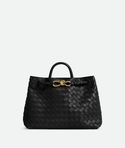Bottega Veneta Medium Andiamo Black Gold — بوتيغا أنديامو