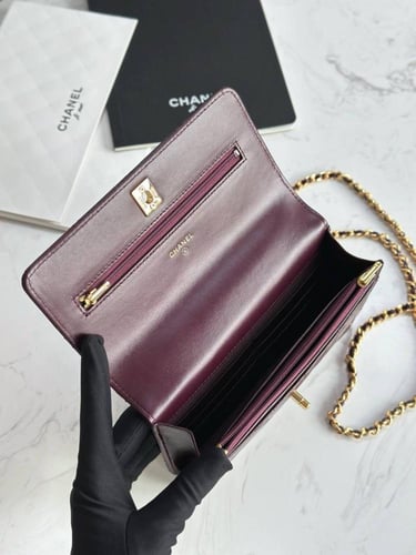 CHANEL WALLET ON CHAIN WITH TOP HANDLE