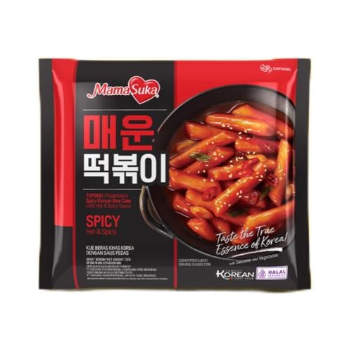 كعكة الأرز الكورية توبوكي مع الصلصة الحارة