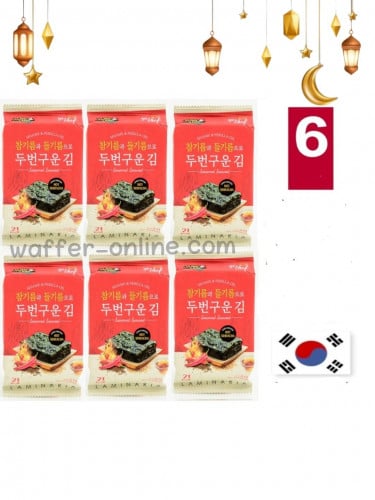 أعشاب بحرية متبلة مع صلصة السريراشا الحارة _ كوريا