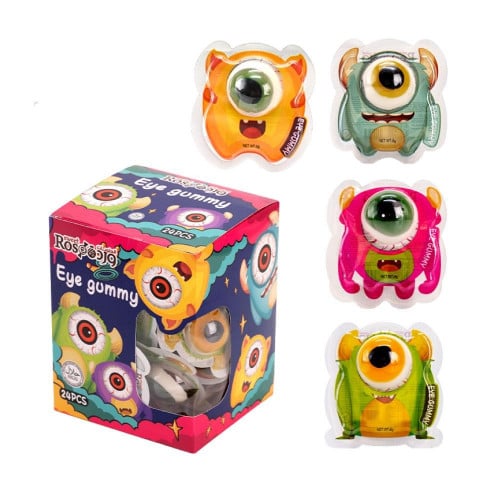 حلوى قمي اي كاندي على شكل عين نكهات منوعة-عدد24 حب...