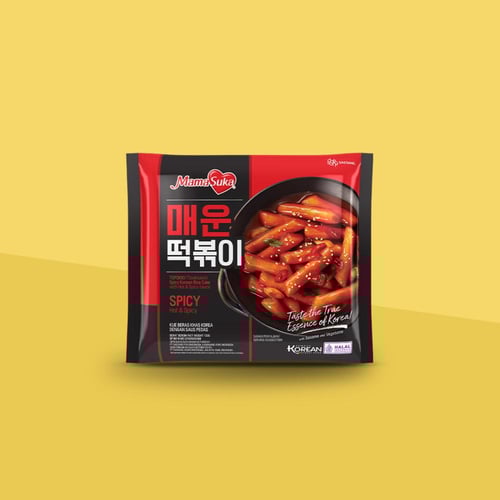 كعكة الأرز الكورية توبوكي مع الصلصة الحارة