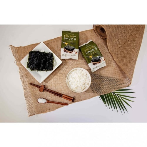 أعشاب بحرية محمصة مع زيت السمسم والبريلا _ كوريا