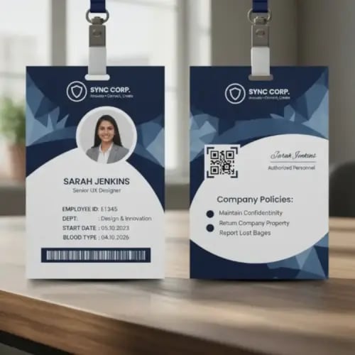 Printing a paper identification card