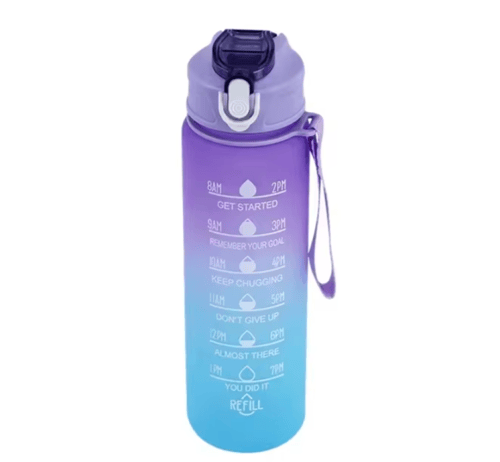 زجاجة مياه بألوان متدرجة