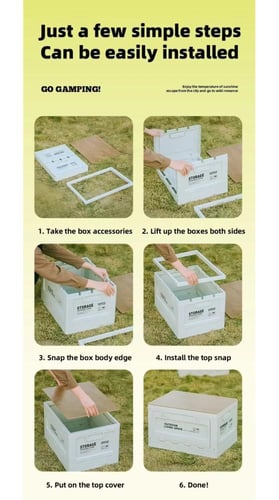 صندوق تخزين متعدد الوظائف قابل للطي