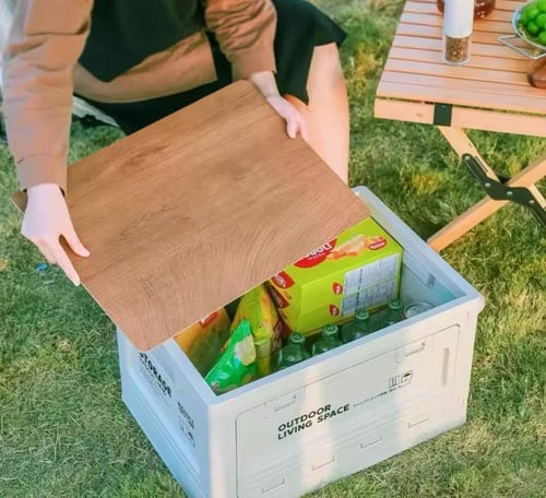 صندوق تخزين متعدد الوظائف قابل للطي