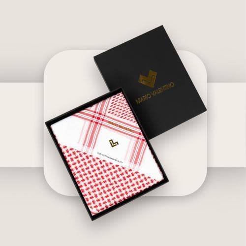 شماغ احمر ماركة ماريو فلنتينو قولد