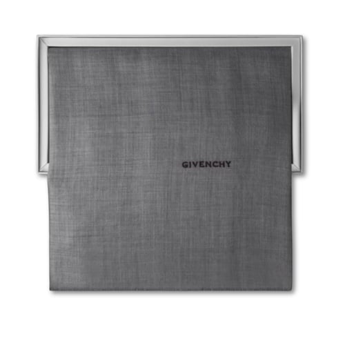 شال كشميري ماركة جيفنشي سادة لون رمادي