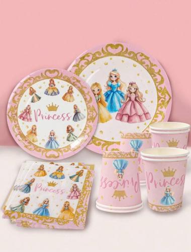 Princess birthday tableware set