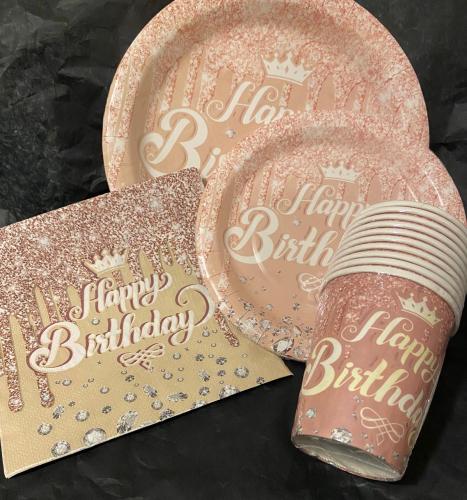 Birthday tableware set