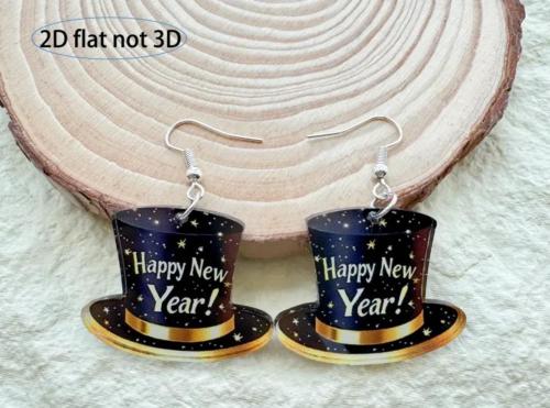 Hat earrings New year