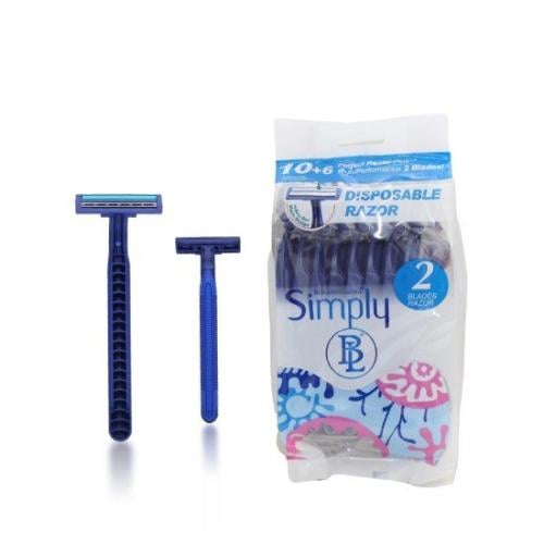 مجموعة شفرات حلاقة سيمبلي مكونة من 10+6 قطع ازرق ش...