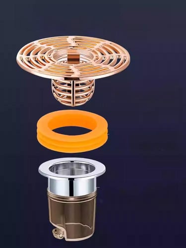 رداد صفاية بلاستيك كروم مع تصميم شبكي عصري