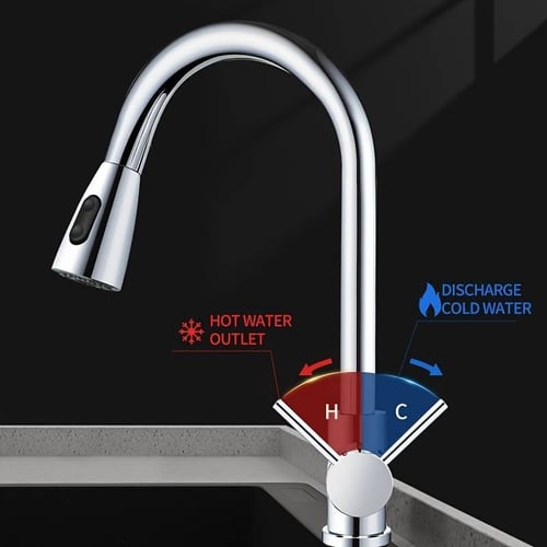 خلاط مطبخ سحب كوالتي كروم بتصميم عصري