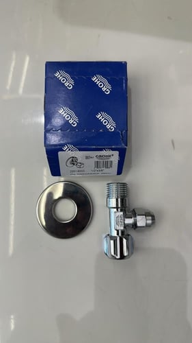 محبس زاوية 1/2 × 3/8 بوصة كروم جروهي