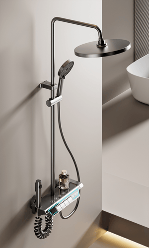 طقم دش دائري اتوماتيك مع سماعة وعمود 4170 SH-02