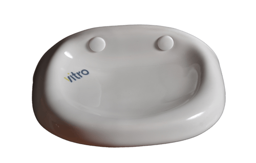 طقم اكسسوارات حمام أبيض خزفي أنيق 6 قطع Vitro