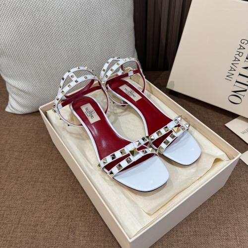 Rockstud Leather Slingback Sandals