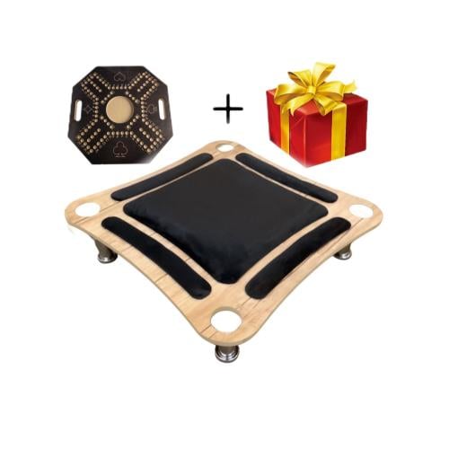 طاولة بلوت خشبي منحني ساده + جكاروو هدية