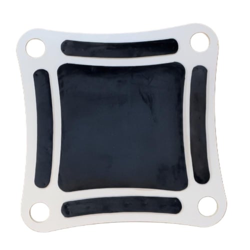 طاولة بلوت ابيض منحني ساده