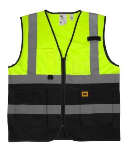 سترة CAT-HI-VIS ذات الجيوب السحابية