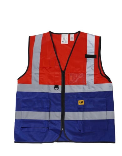 سترة CAT-HI-VIS ذات الجيوب السحابية