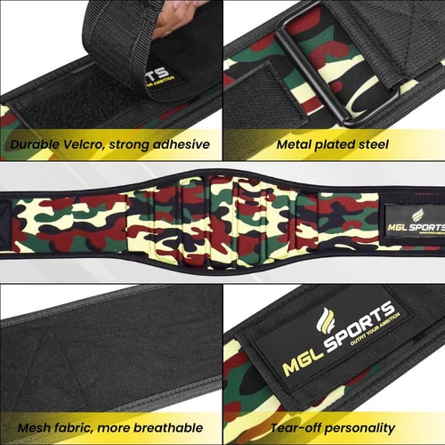 حزام رفع الأثقال الجلدي من إم جي إل سبورتس