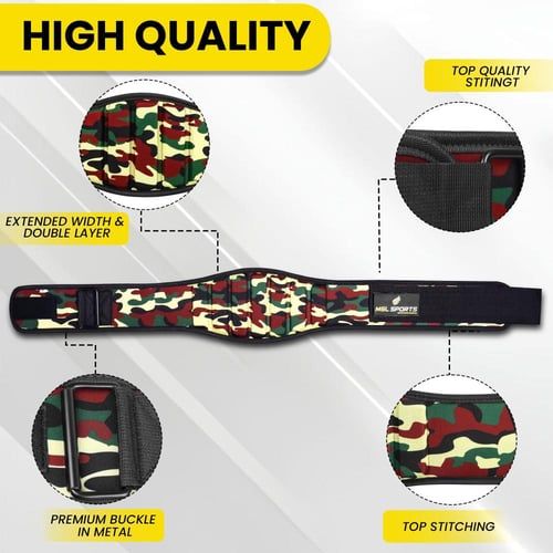 حزام رفع الأثقال الجلدي من إم جي إل سبورتس