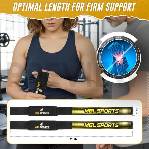 أحزمة رفع - طباعة جل سوداء 18 بوصة MGL SPORTS