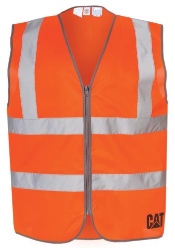 سترة كات عالية الوضوح بسحاب - CAT-HI-VIS ZIP VEST
