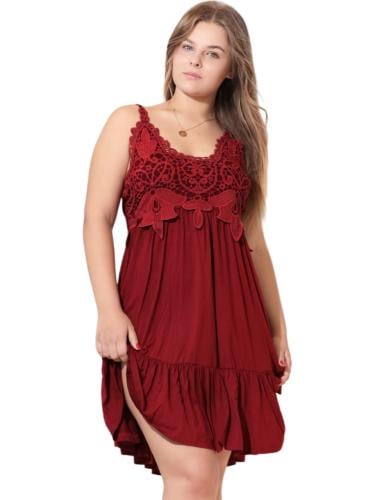 فستان نوم قطن قصير عنابي — ناعم وخفيف للارتداء الي...