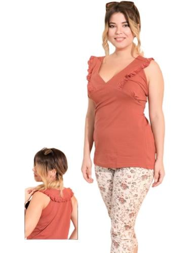 بيجامة قطن مصري نسائية برتقالي | أنيقة و ناعمة