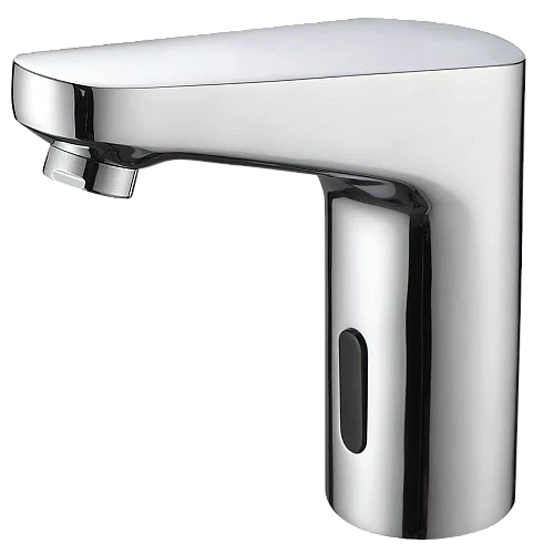 خلاط مغسلة نحاس سنسر بيضاوي بطارية كروم