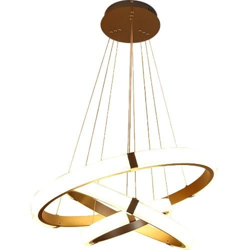 نجف مودرن 3حلقات رماد+3اضاءات 225W