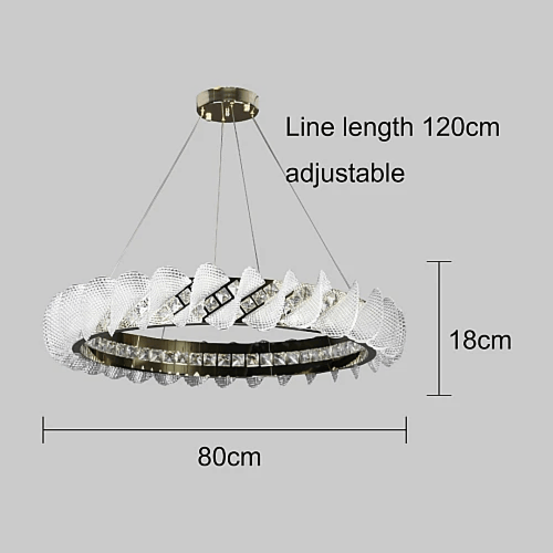 نجف مودرن ذهبي+3اضاءات 65W