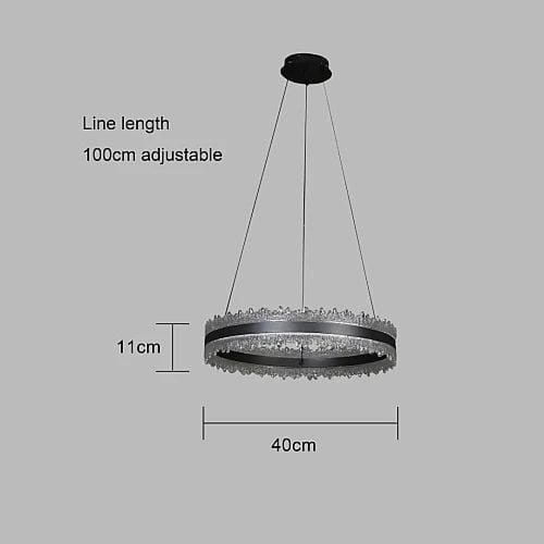 نجف مودرن اسود + 3 اضاءات 55W 400