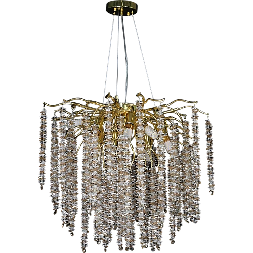 نجف مودرن العرض600 ذهبي+شفاف+عسلي E14*10L