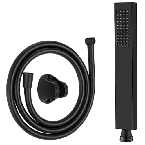 سماعة مع هوز ستانلس ستيل مربع اسود