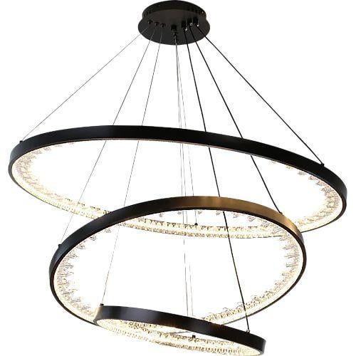 نجف مودرن اسود+3اضاءات400*600*800 125W