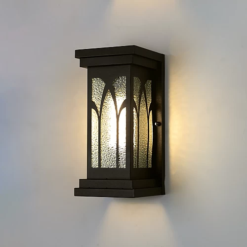 Black wall lantern