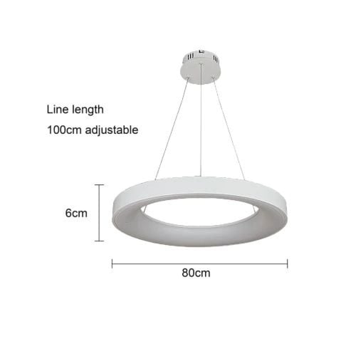 نجف أبيض +3 إضاءات 105W LED