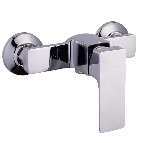 خلاط شطاف نحاس+زنك مربع طقم كروم