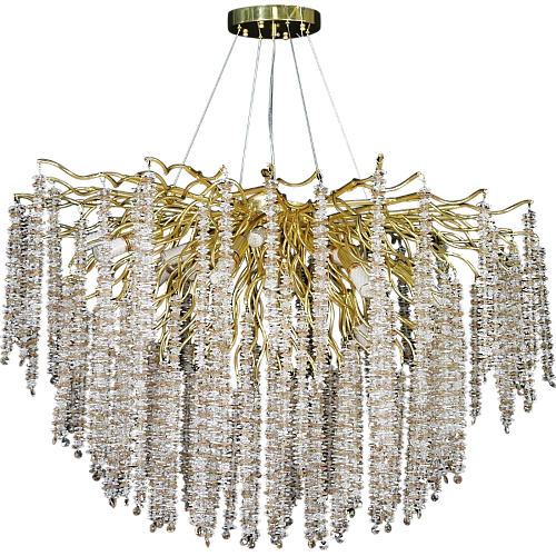 نجف مودرن العرض1000ذهبي+شفاف+عسلي E14*15L