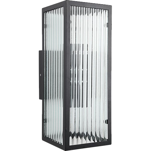Wall lantern with OD black finish
