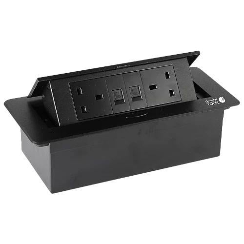 فيش ارضي مجوز مع فيش كمبيوتر مجوز اسود توفل