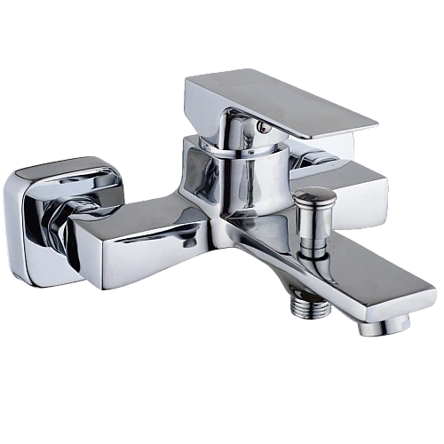 خلاط دش زنك مربع طقم كروم