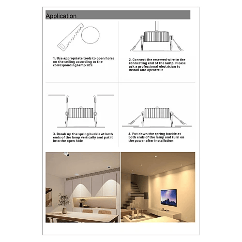 سبوت لايت جرم ابيض+داخلي اسود+اصفر ليد غاطس متحرك...