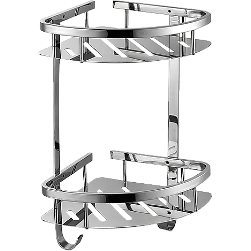 رف زاوية دورين مع علاقة ستانلس ستيل 304 كروم
