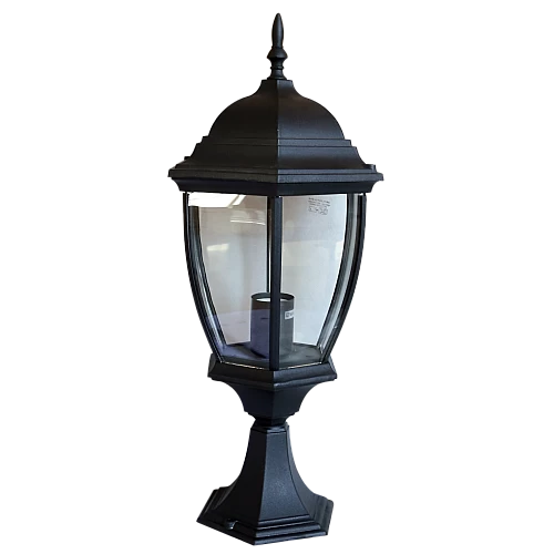 Black large glass lantern